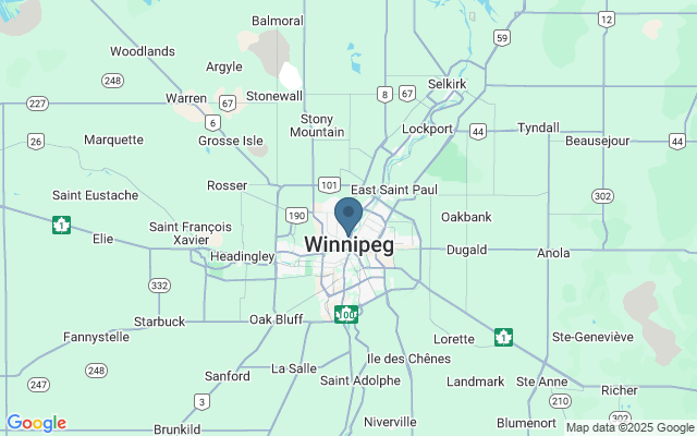 Kaart met locatie Winnipeg Art Gallery